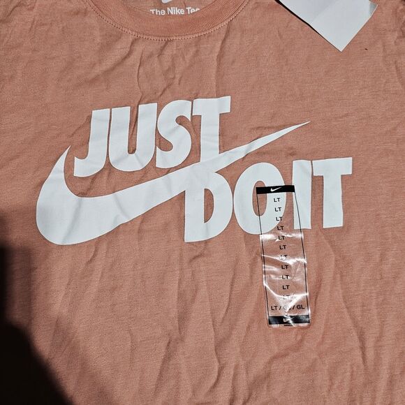 New Men's Nike Sportswear JDI Just Do It Tee Light Salmon AR5006-824 Size LT - Picture 2 of 5